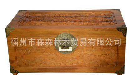 花梨色 龙凤呈祥 首饰收纳盒大容量百宝箱木质盒子80cm